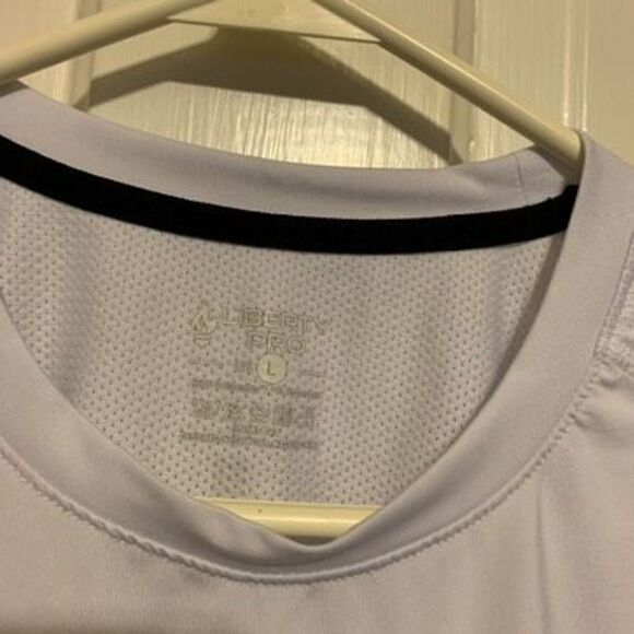 Liberty Pro Size Large White Short Sleeved Running Shirt - Picture 3 of 5